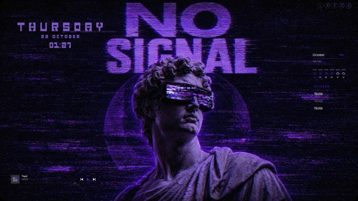 Violet Cyber Statue