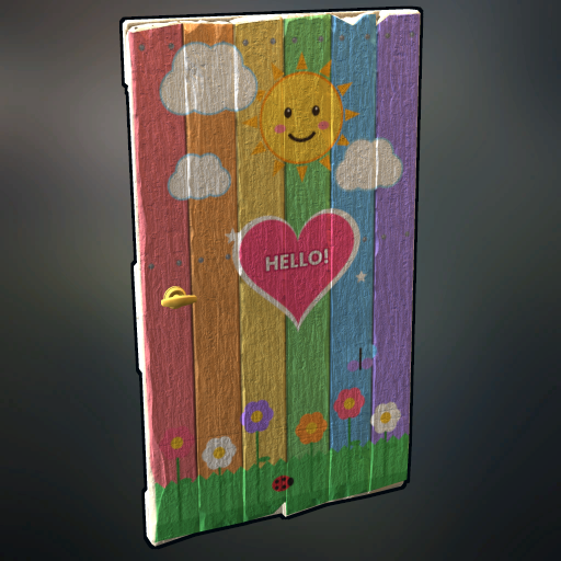 door rainbow sunshine