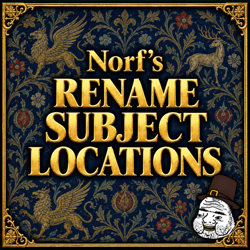 Norf’s Rename Subject Locations preview