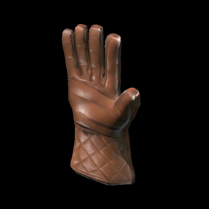 Quilted leather gloves - upright R