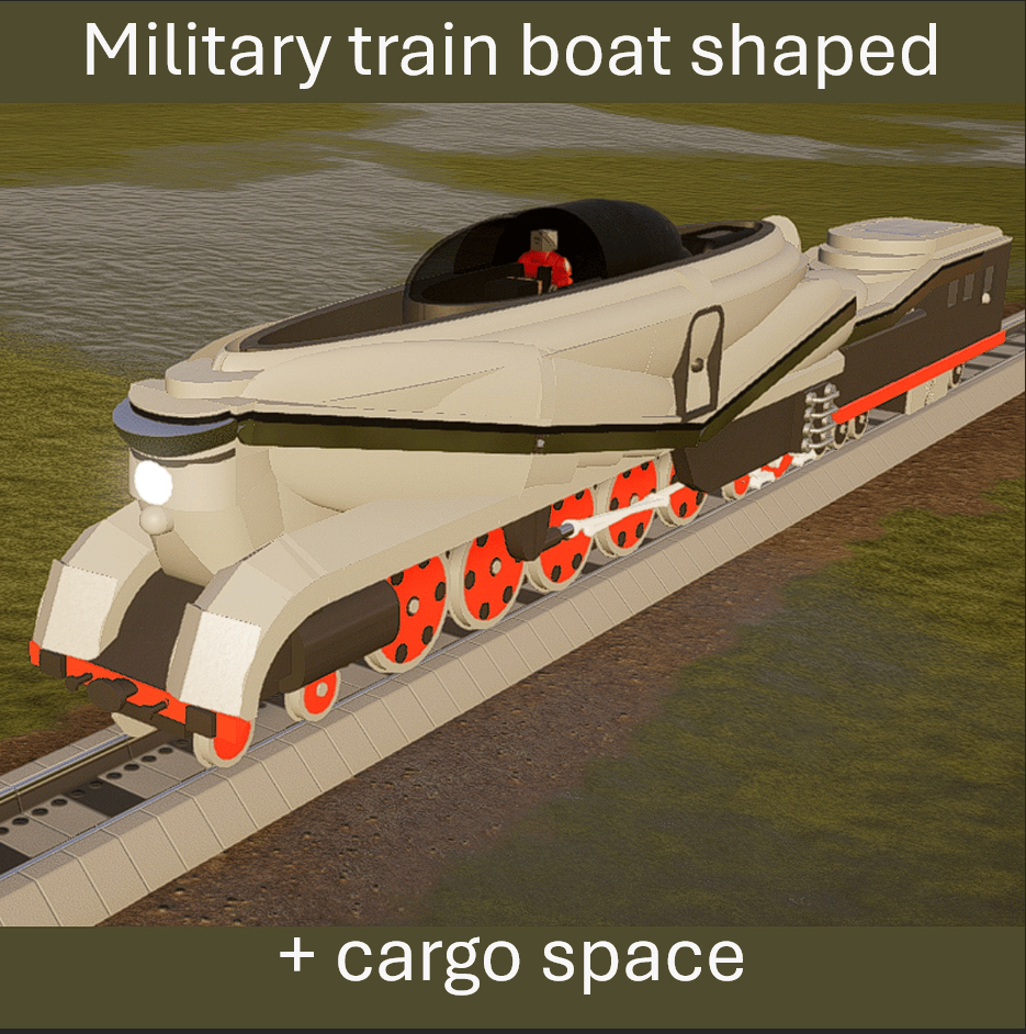 Military train boat shaped