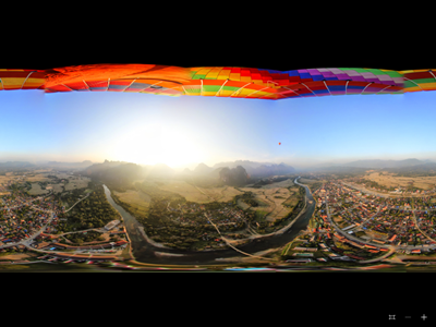 Vang VIeng, Laos from hot air balloon