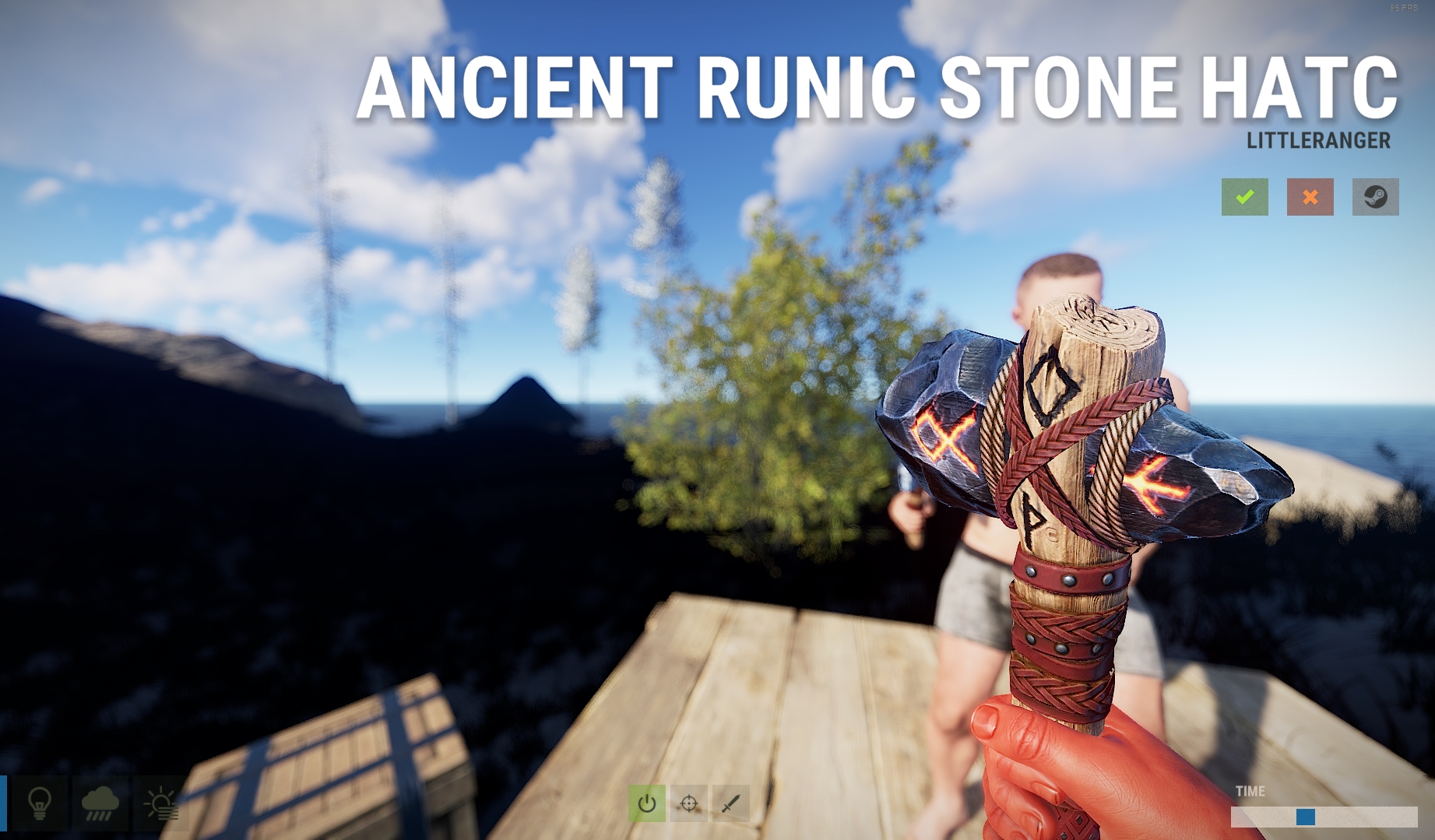 Ancient Runic Stone Hatchet