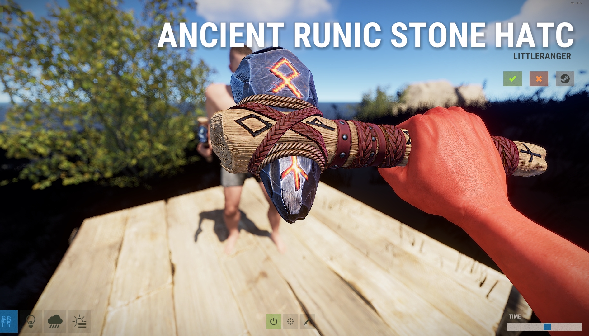 Ancient Runic Stone Hatchet