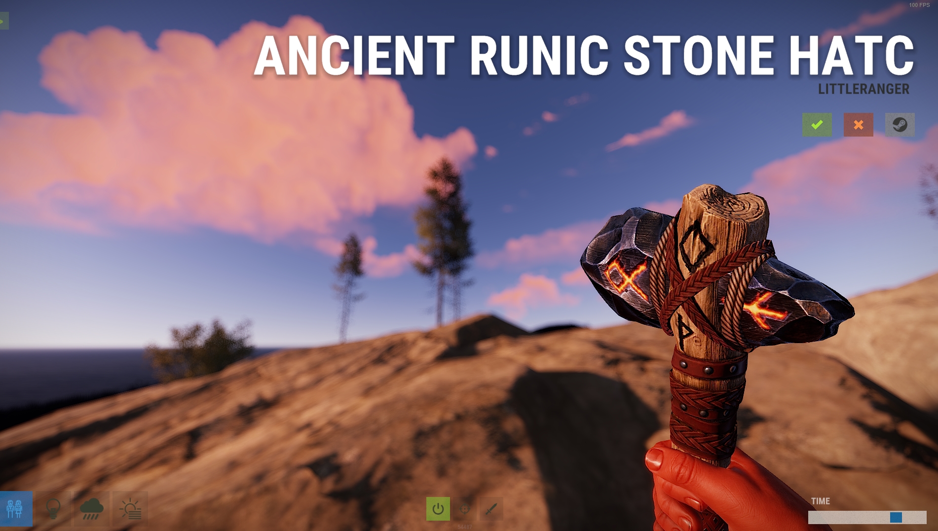 Ancient Runic Stone Hatchet