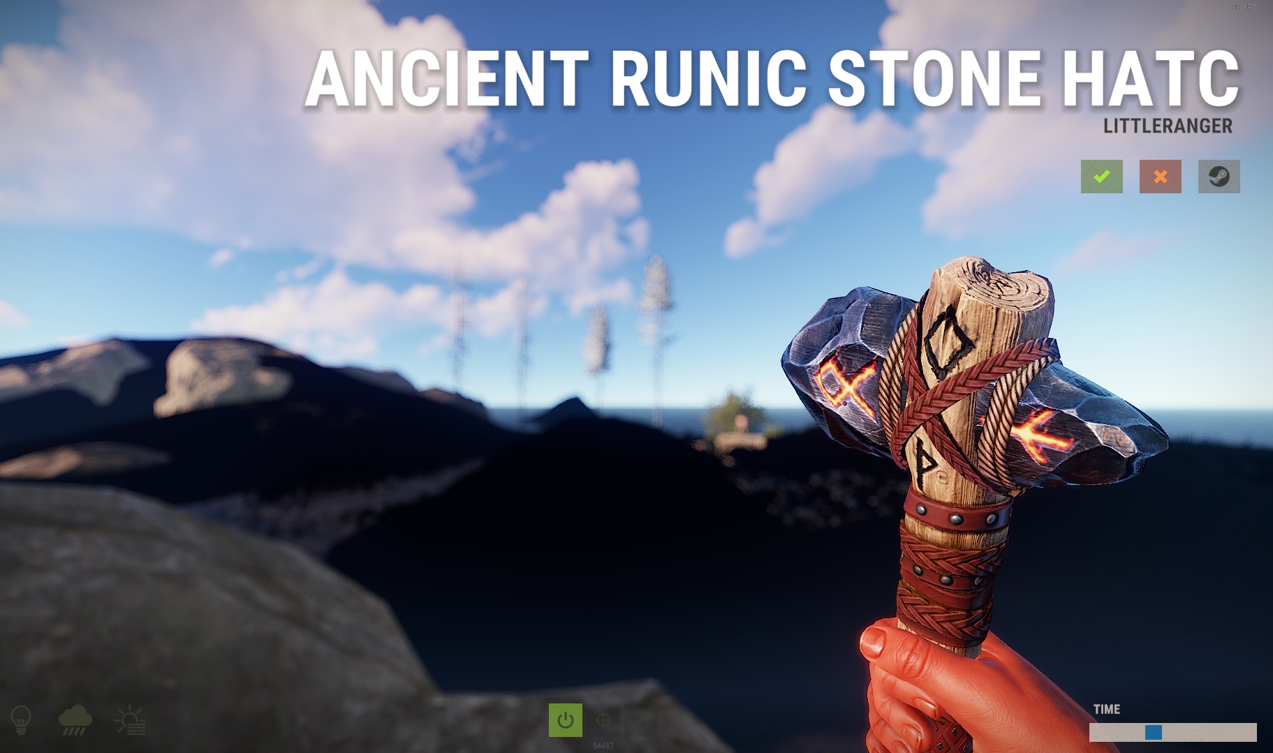 Ancient Runic Stone Hatchet