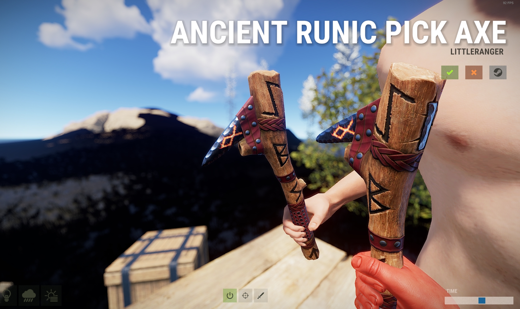 Ancient Runic Pick Axe