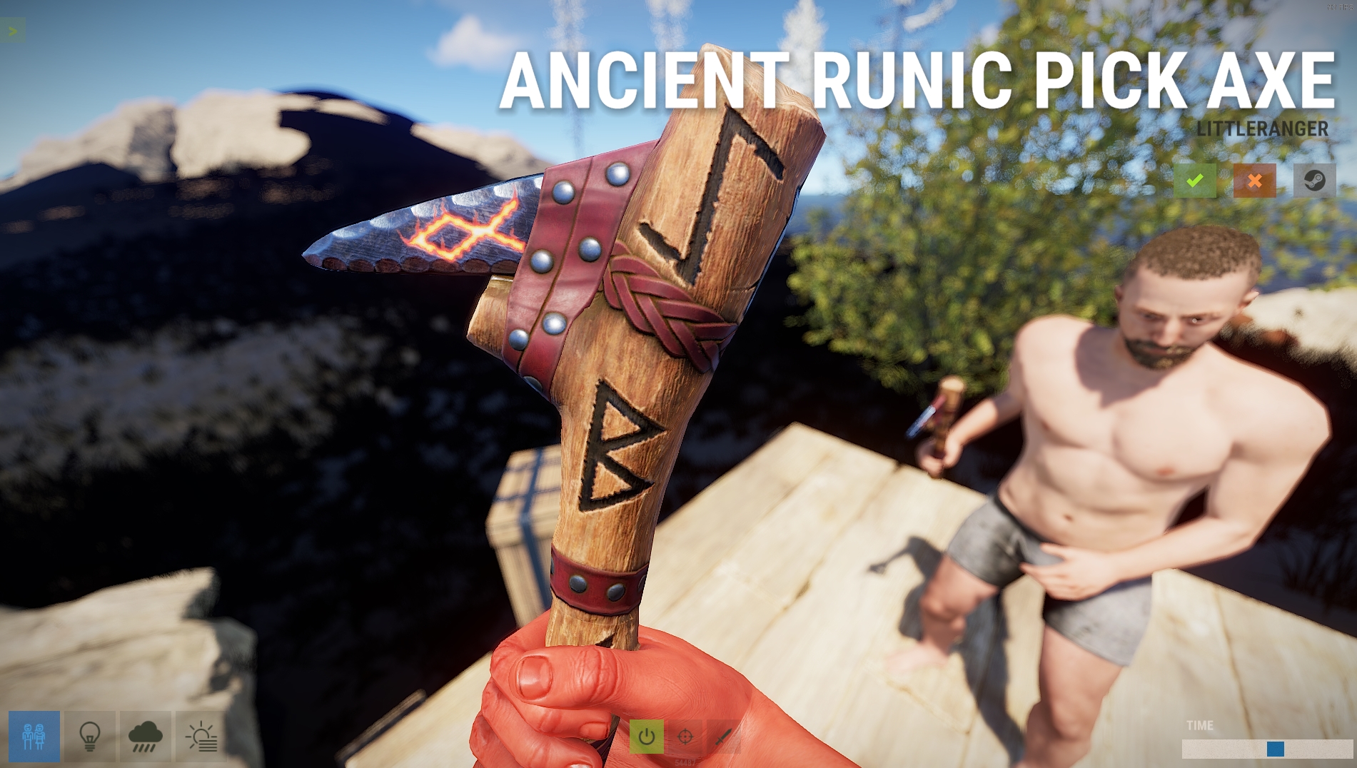 Ancient Runic Pick Axe