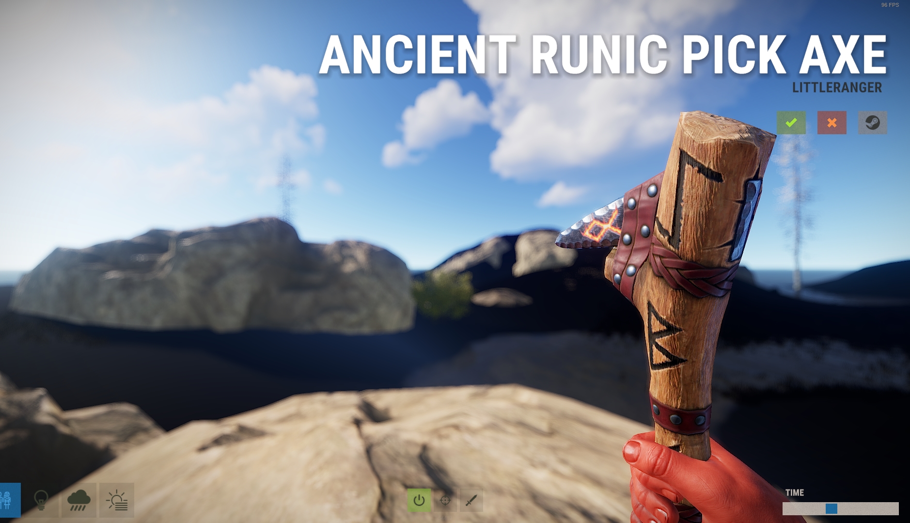 Ancient Runic Pick Axe