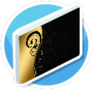 Gold on dark