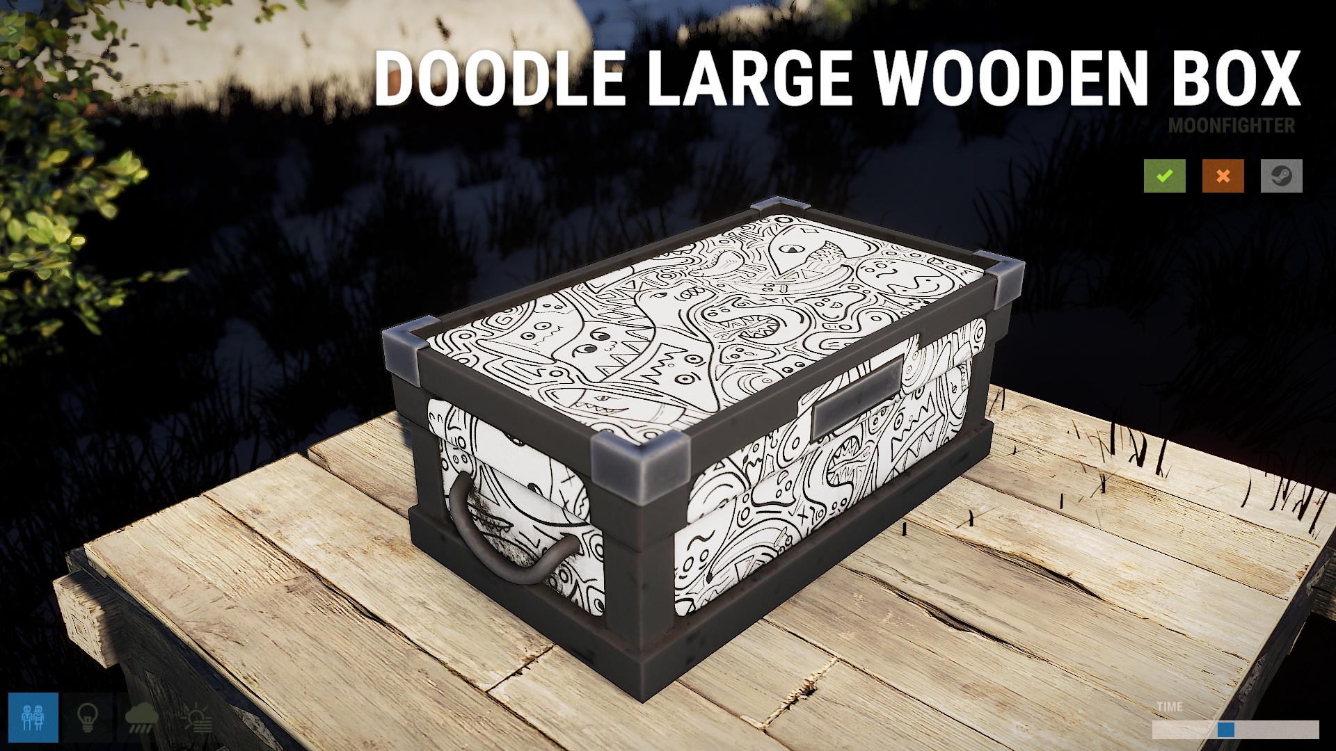 Doodle Large Wooden Box