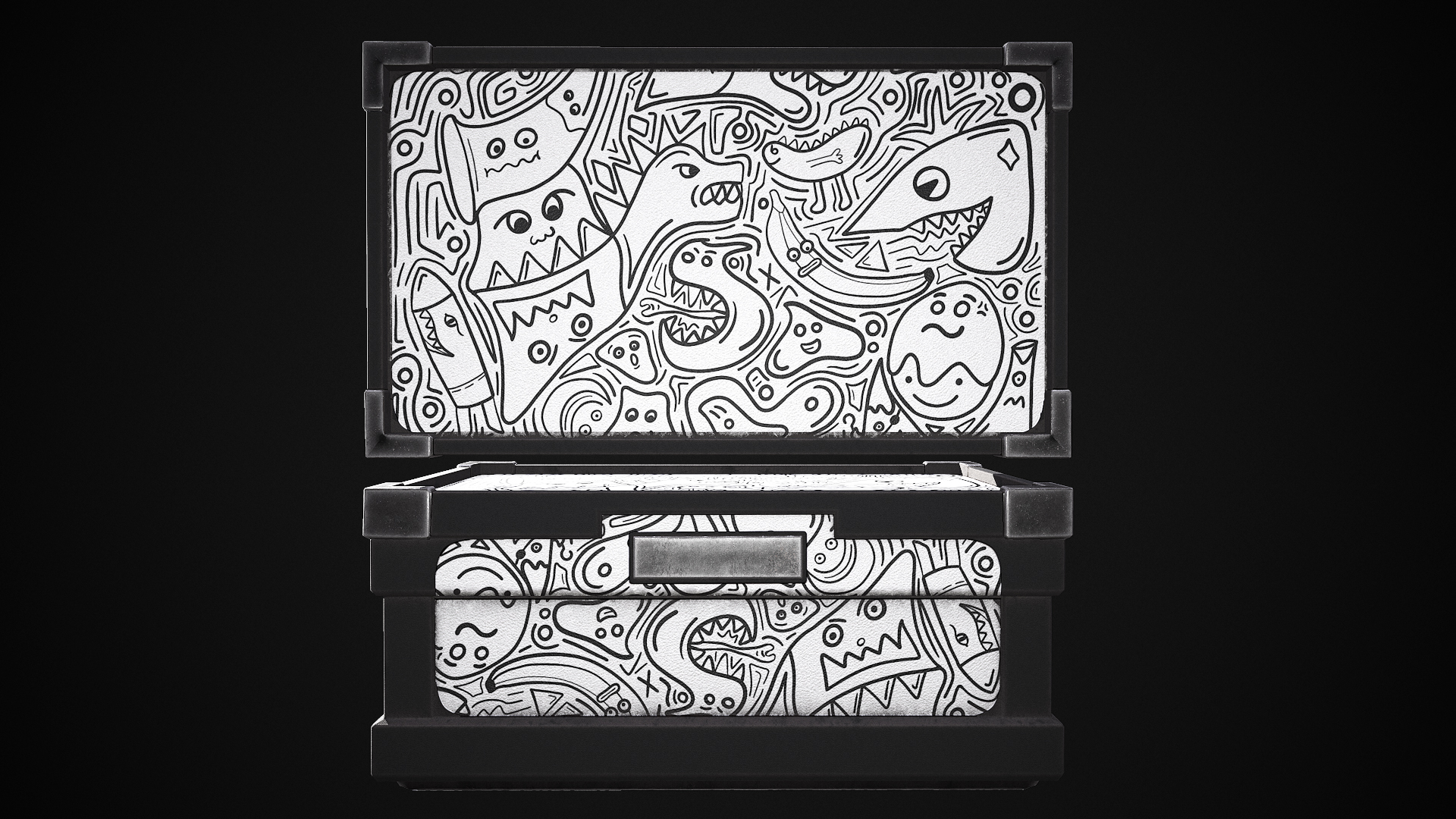 Doodle Large Wooden Box