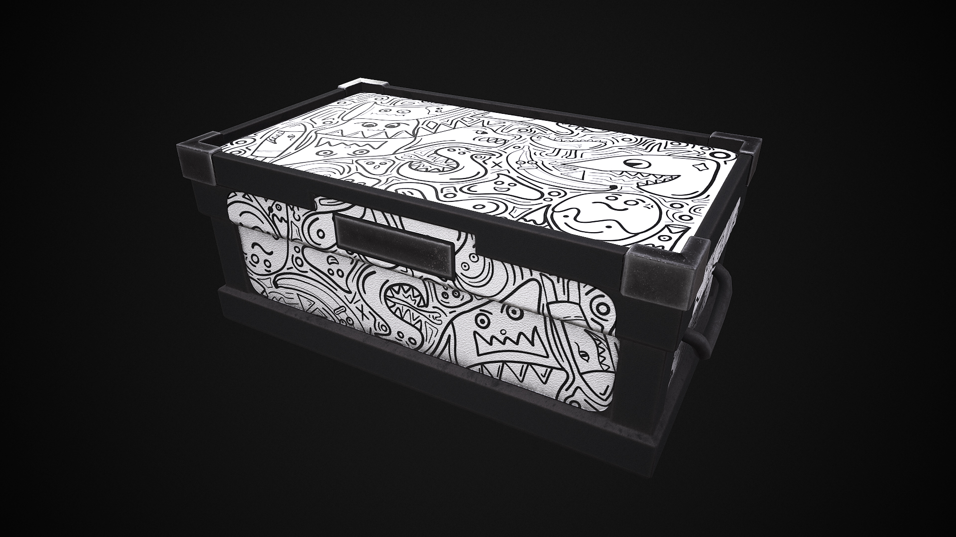 Doodle Large Wooden Box