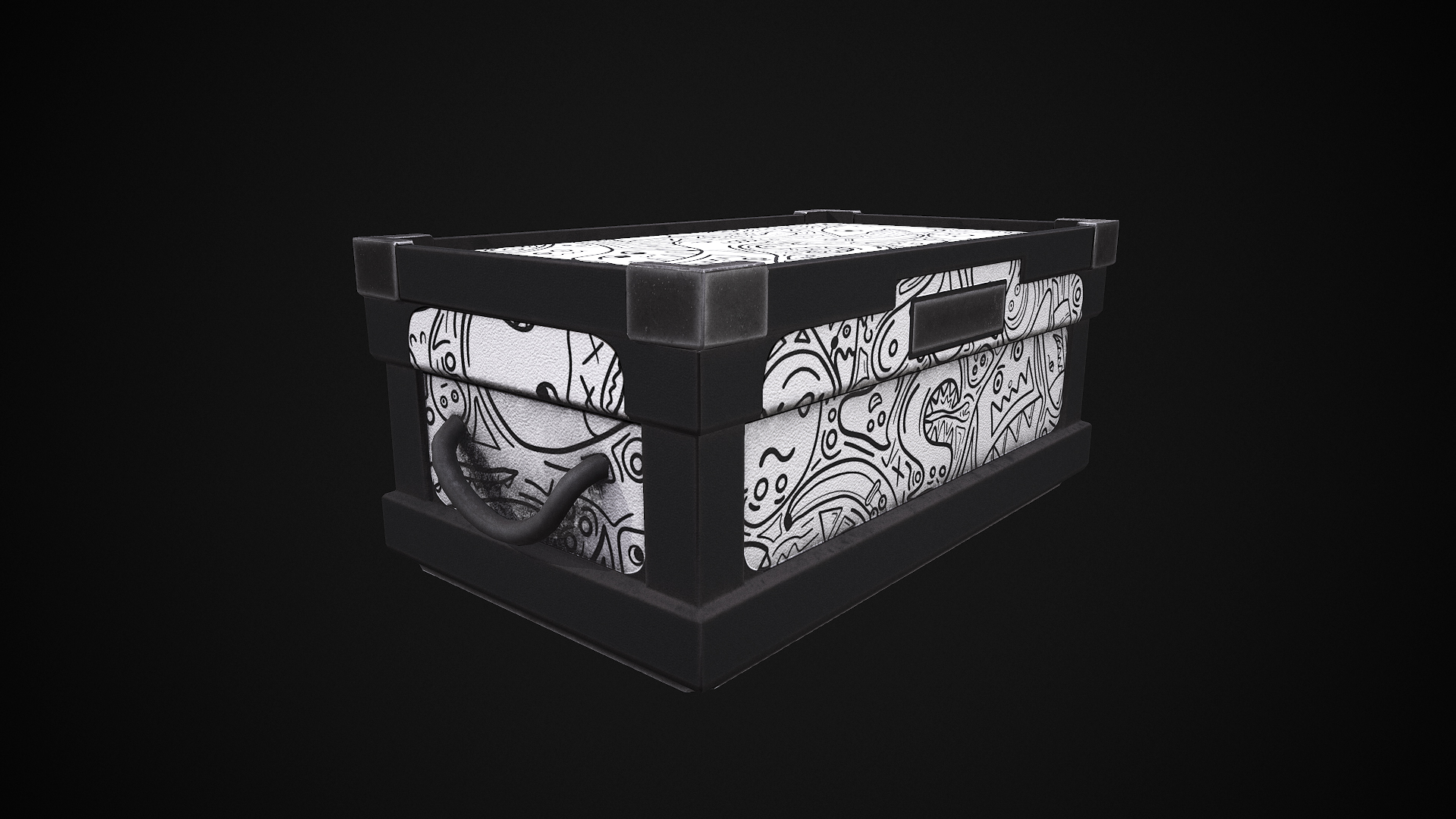Doodle Large Wooden Box
