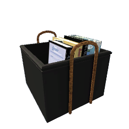 Basket of Books- Black