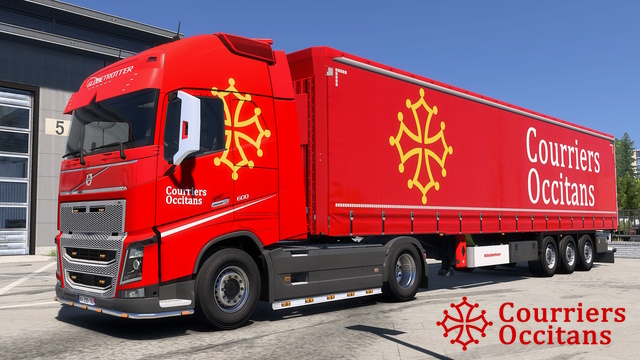 Courriers Occitans with changeable colors / V1.04: new truck : Volvo FH series