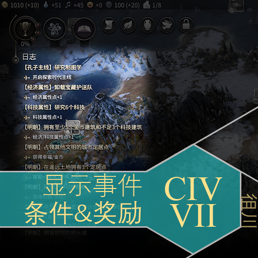 显示事件条件和奖励