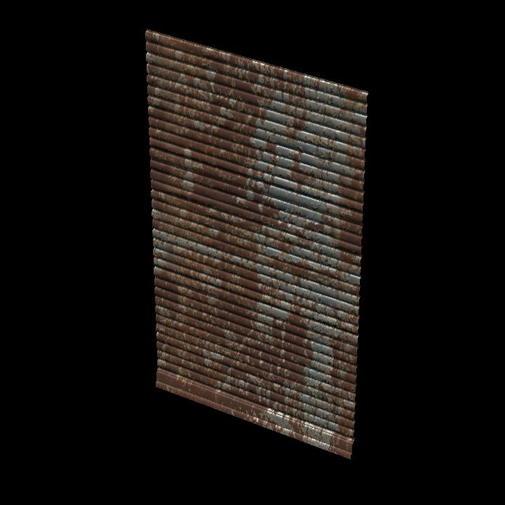 Corrugated wall 1x1 rusty #5