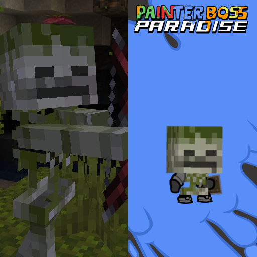 Minecraft 3D Mossy Skeleton ( Dungeons )