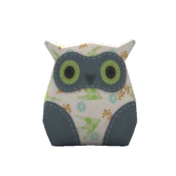 Owl Plushie- Grey and Green