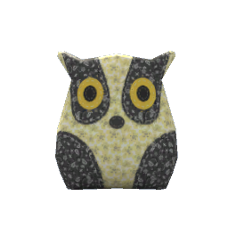 Owl Plushie- Grey and Yellow