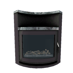 Corner Fireplace- Black