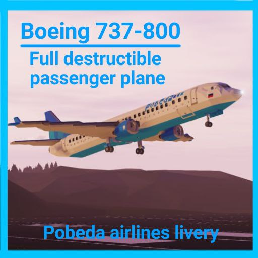 Boeing 737-800 Pobeda airlines(Full destructible)