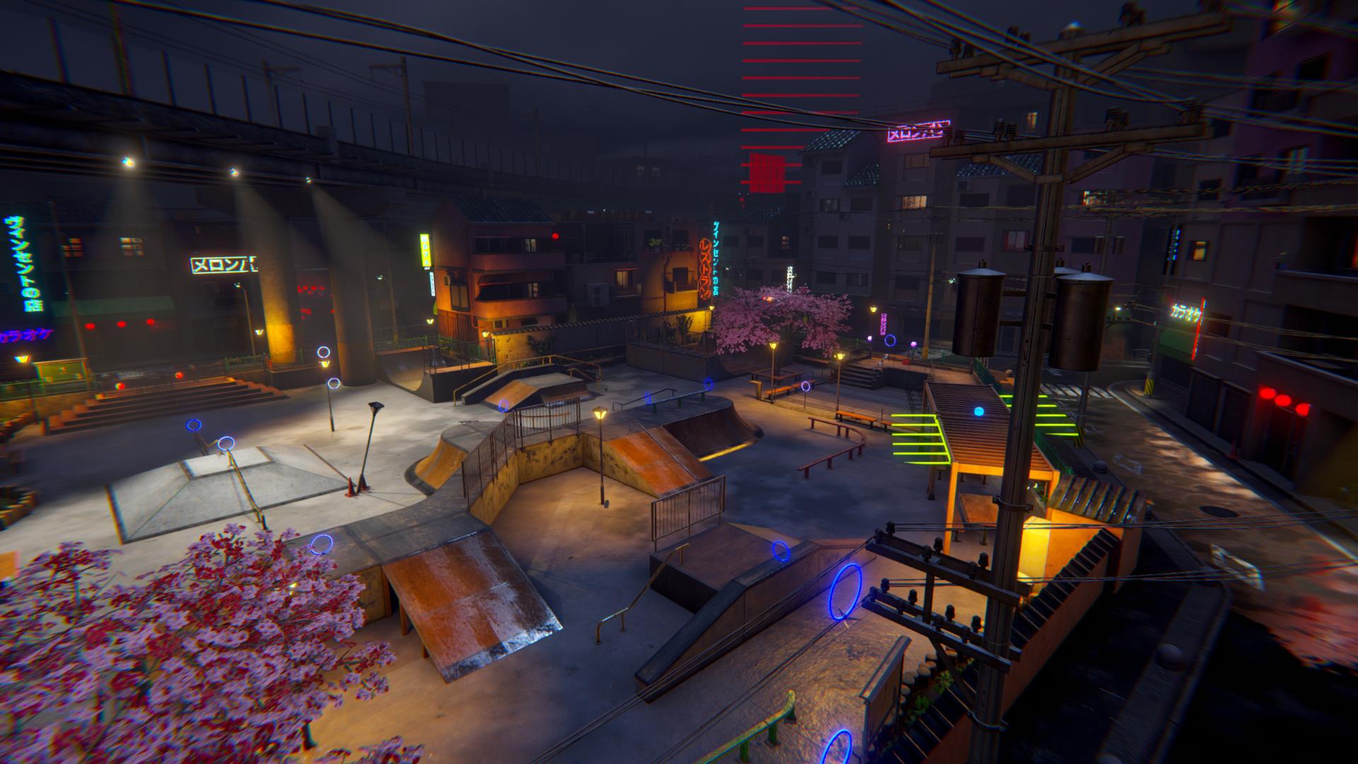 neon skatepark
