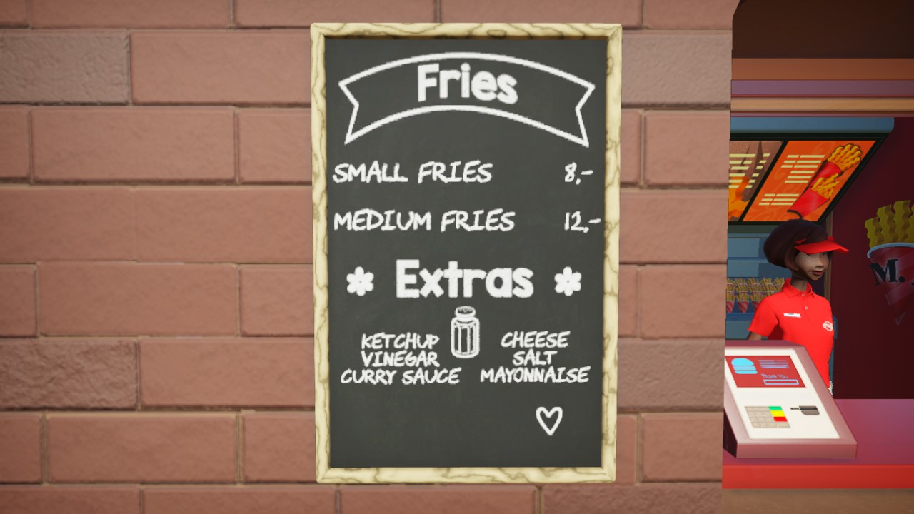 Chalkboard Menu Monsieur Frites