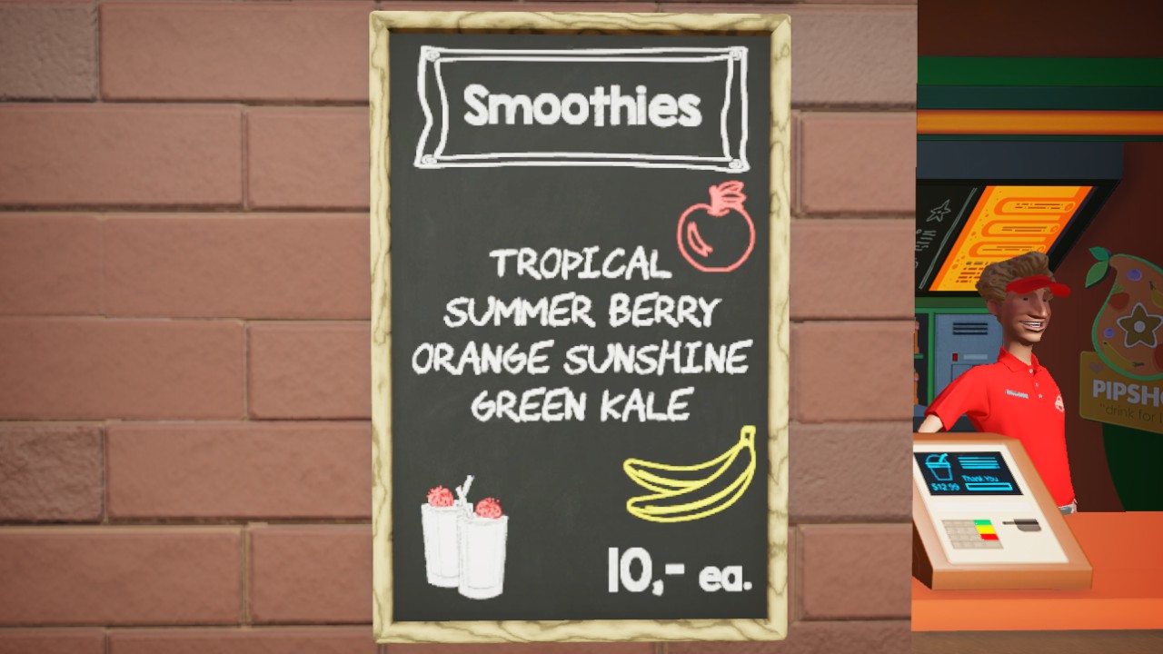 Chalkboard Menu Pipshot Smoothies