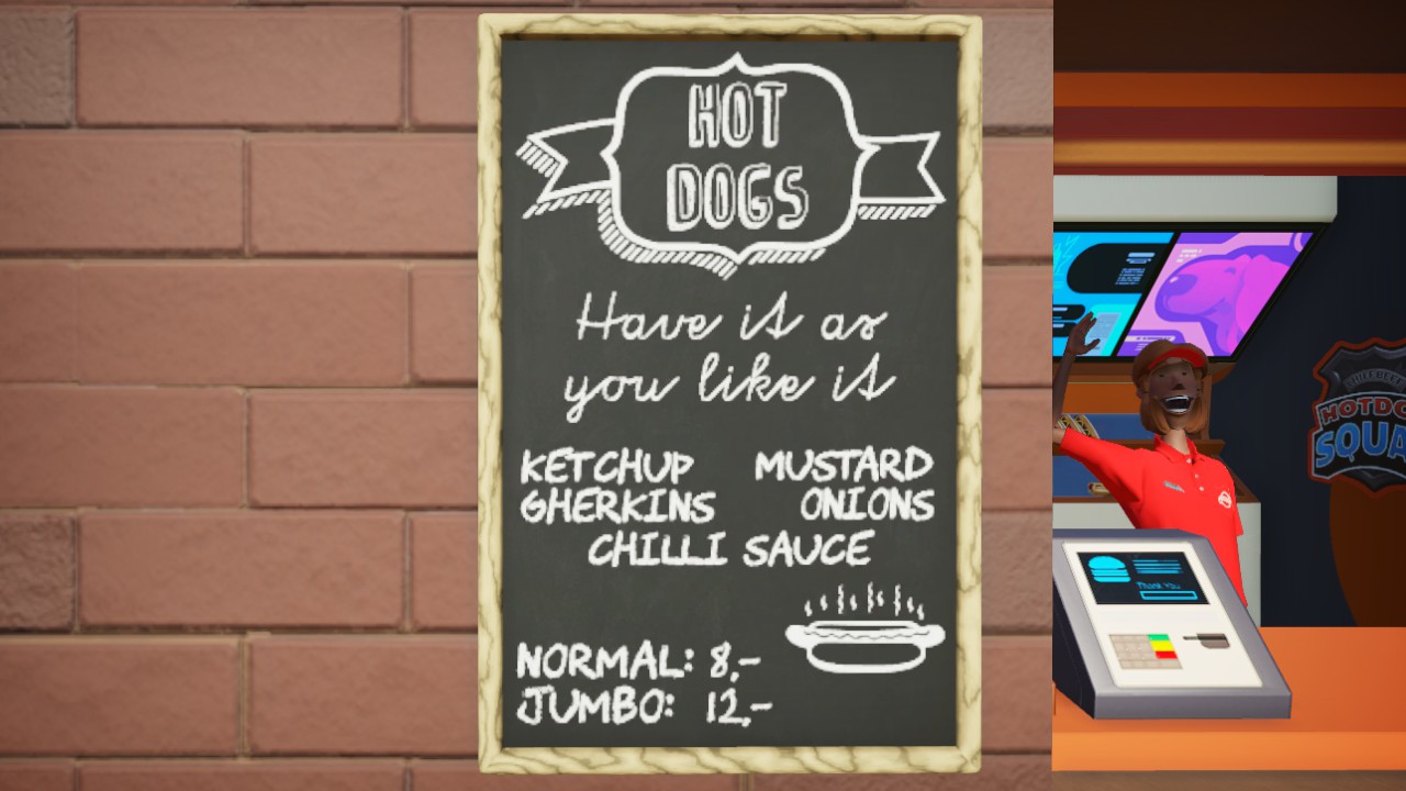Chalkboard Menu Hotdog Squad