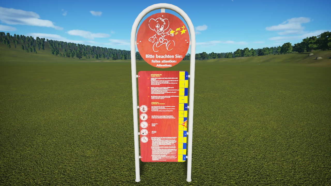 Ride Safety Instructions Sign German/EU
