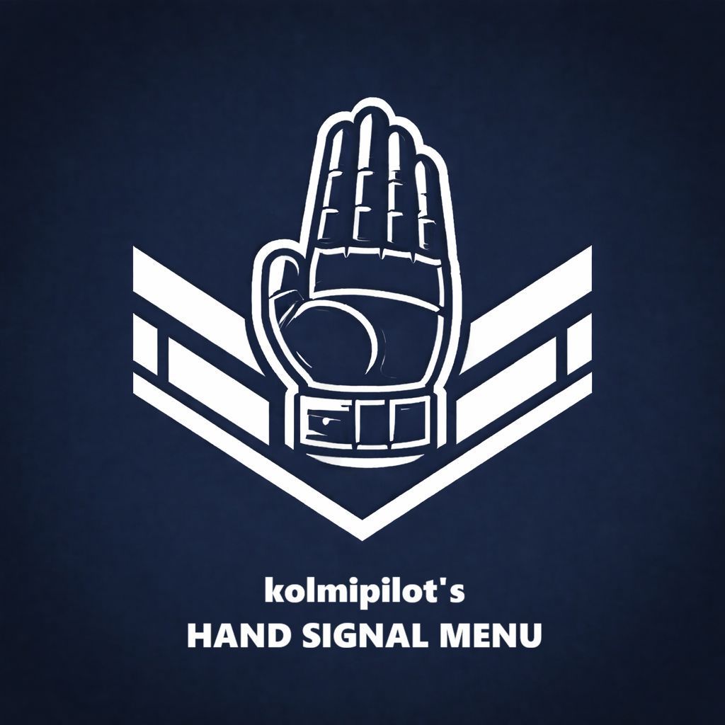 kolmipilot's hand signals menu