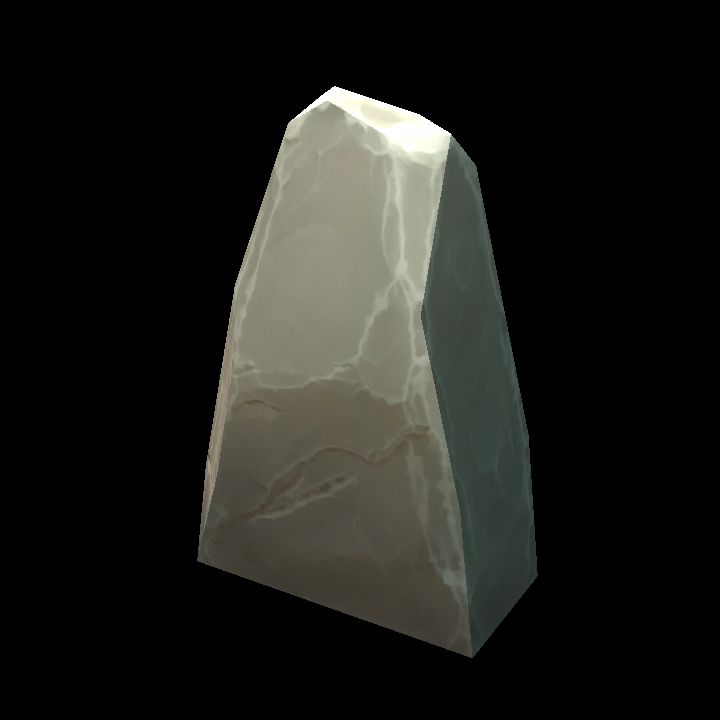 Rock - white, low-poly - 05 preview