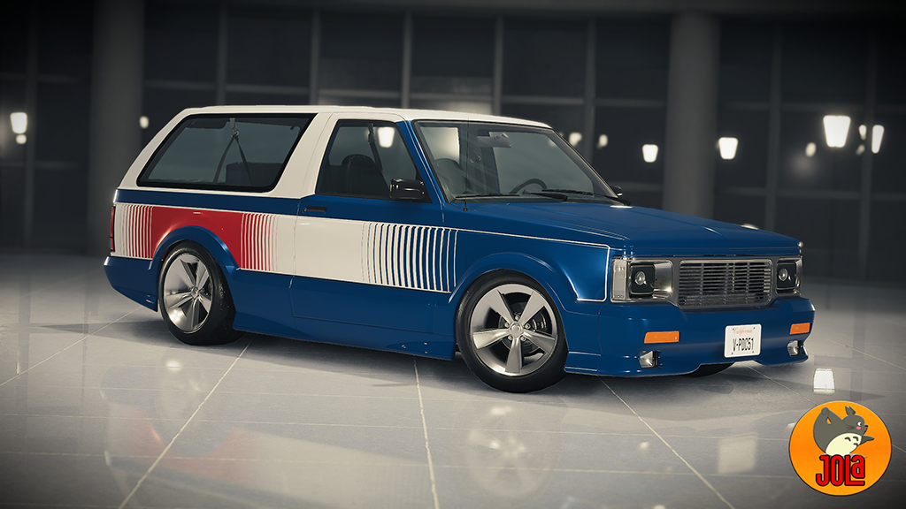 Livery GMC S15 - Blue with White and Red Decal