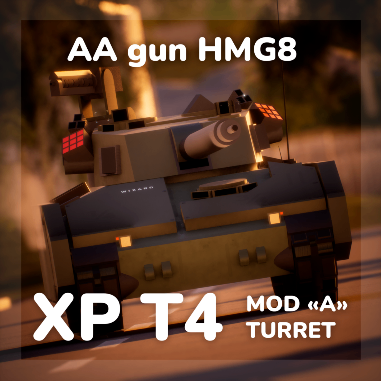 Xit Project (XP) T4 + mod "А" turret - AA gun HMG8 preview