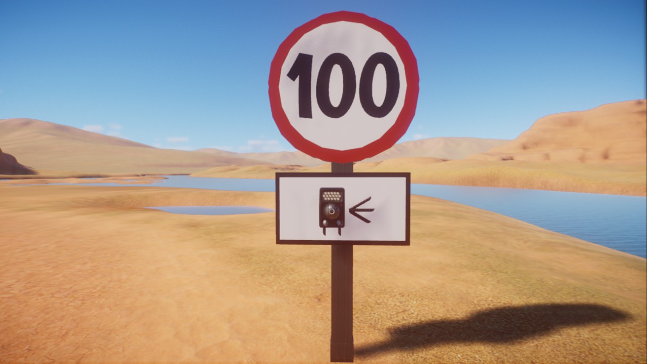 Speed Limit Road Sign Camera