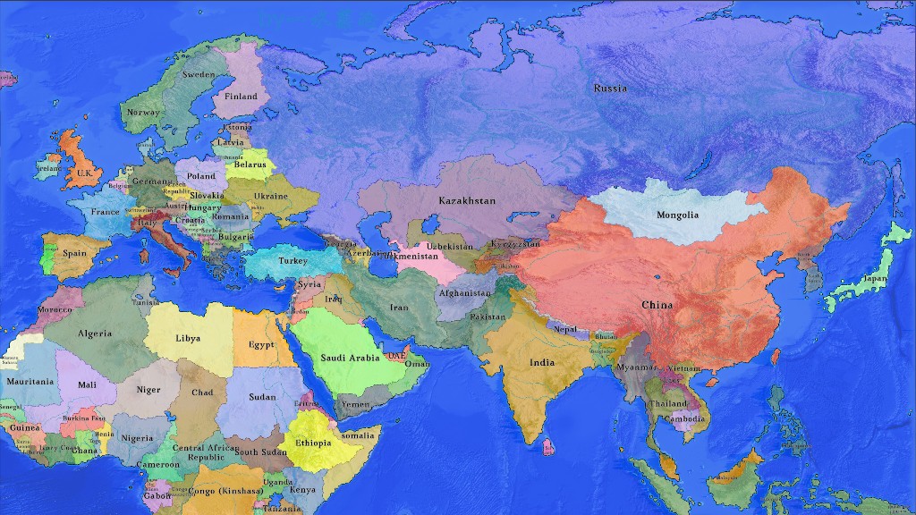 Modern Eurasia 4x map(English version)