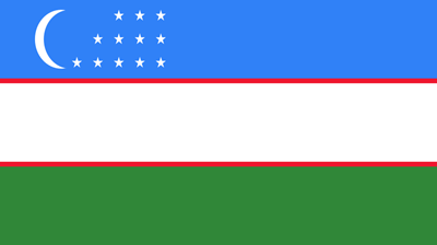 The flag of Uzbekistan
