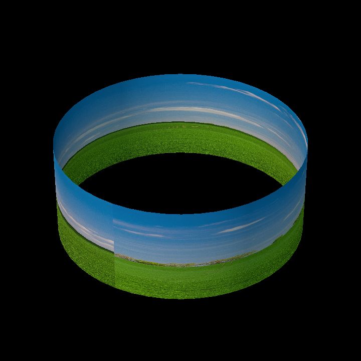 Panorama skybox landscape green fields