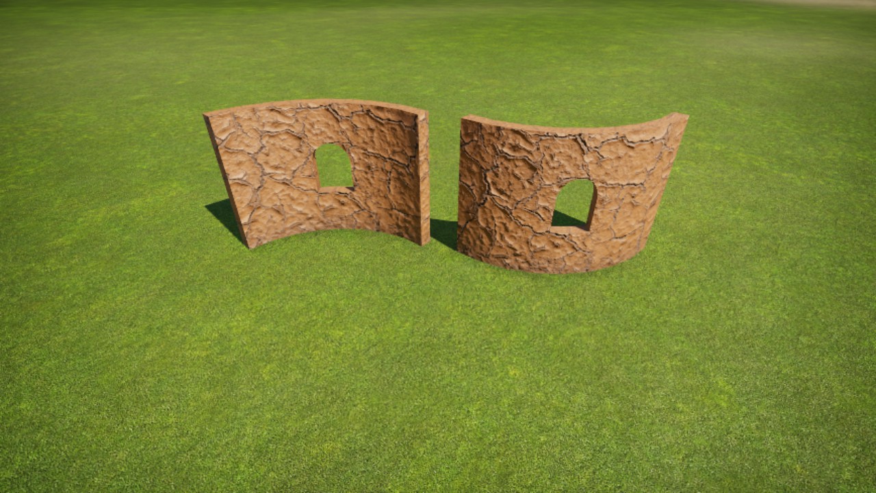 4m Curved Wall Windowed