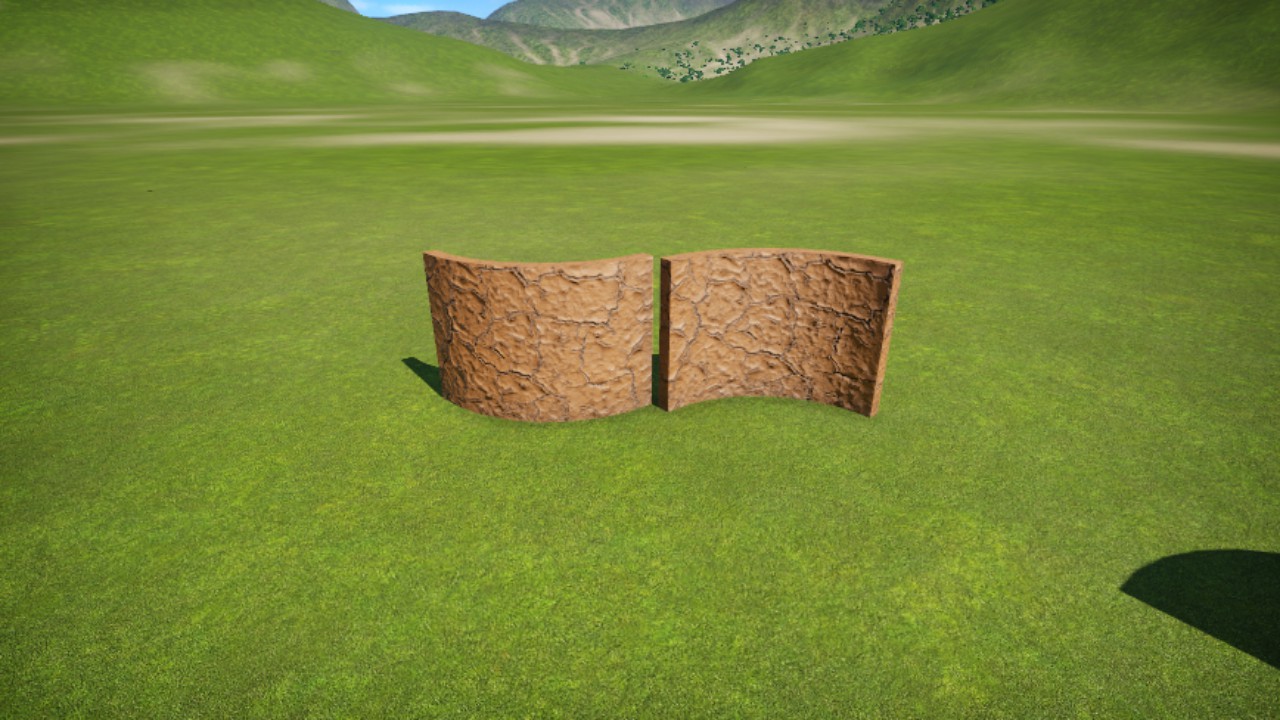 4m Curved Wall
