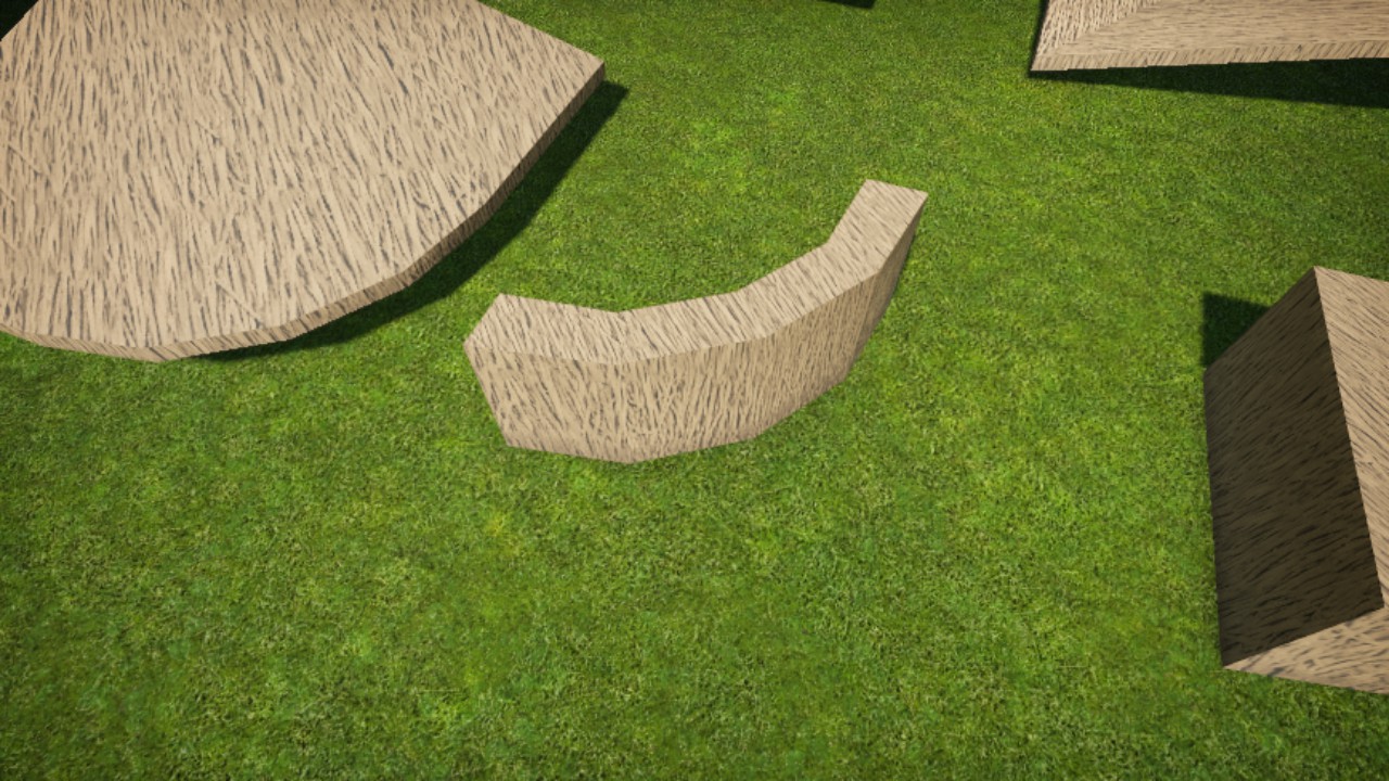 1m Beveled Corner Wall