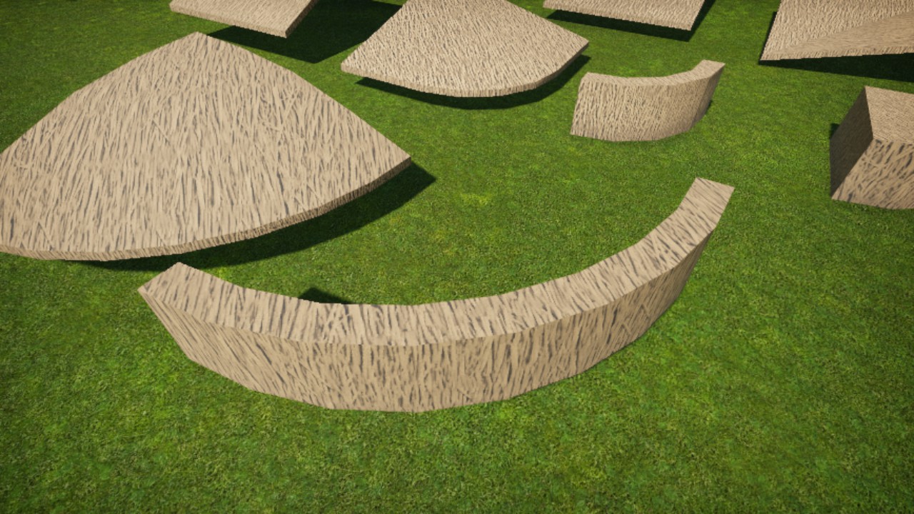 1m Curved Corner Wall