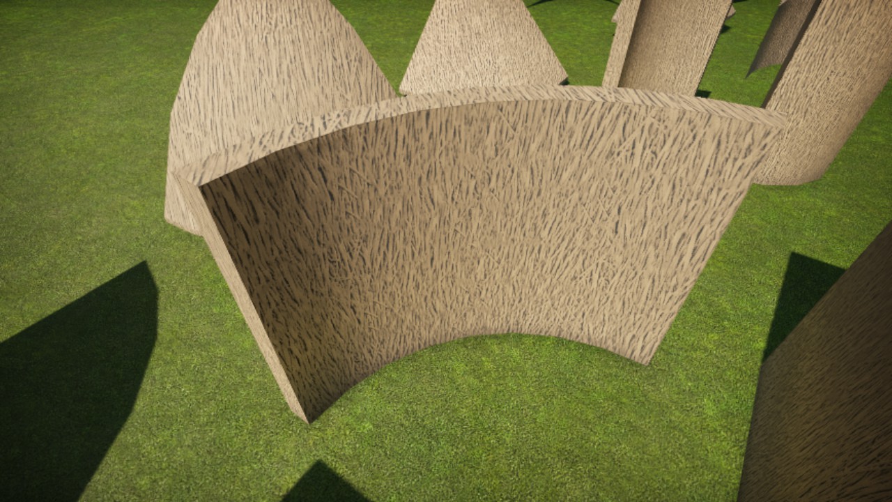 4m Curved Corner Wall