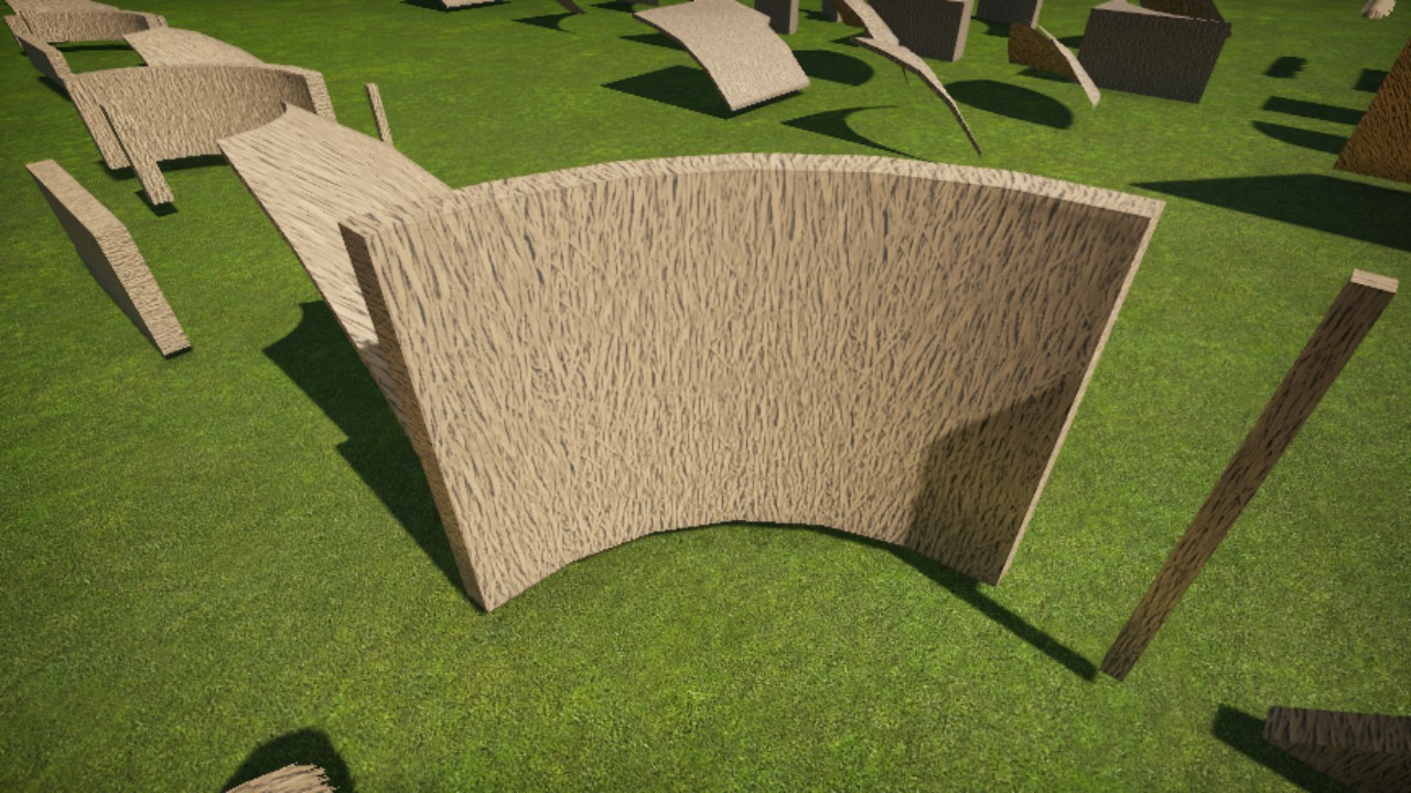4m Curved Wall Thatched