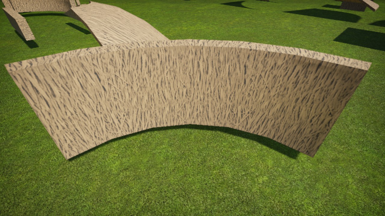 2m Curved Wall Thatched