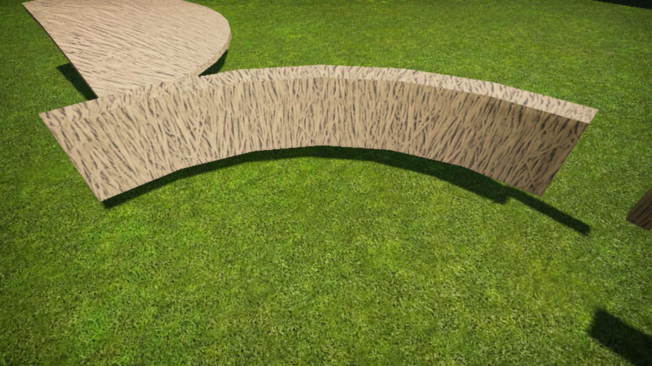 1m Curved Wall Thatched