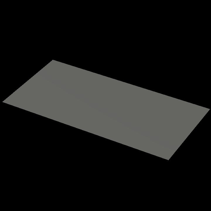 Plain rectangle colourable stl