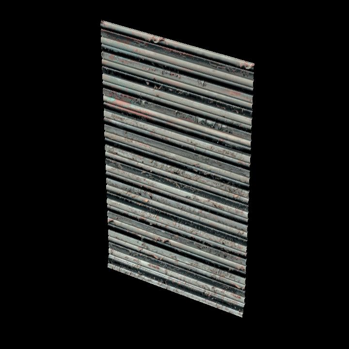 Corrugated wall 1x1 rusty #8
